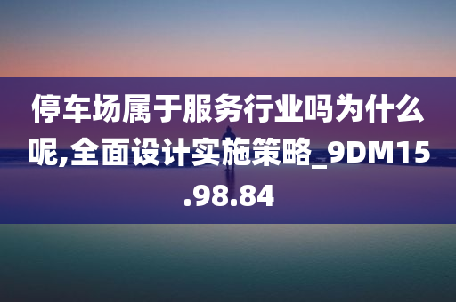 停车场属于服务行业吗为什么呢,全面设计实施策略_9DM15.98.84