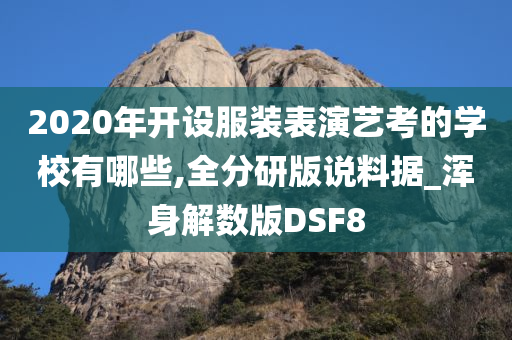 2020年开设服装表演艺考的学校有哪些,全分研版说料据_浑身解数版DSF8