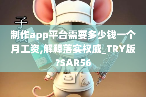 制作app平台需要多少钱一个月工资,解释落实权威_TRY版?SAR56