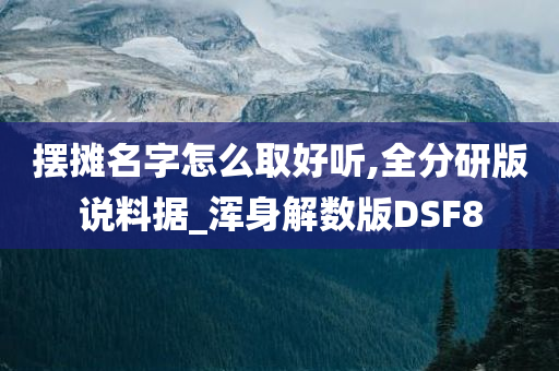 摆摊名字怎么取好听,全分研版说料据_浑身解数版DSF8