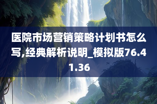 医院市场营销策略计划书怎么写,经典解析说明_模拟版76.41.36