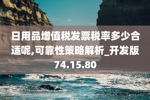 日用品增值税发票税率多少合适呢,可靠性策略解析_开发版74.15.80