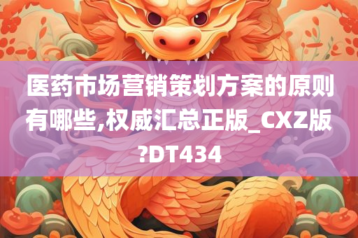 医药市场营销策划方案的原则有哪些,权威汇总正版_CXZ版?DT434