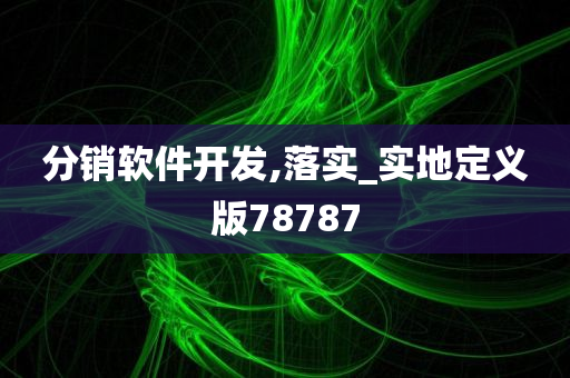 分销软件开发,落实_实地定义版78787