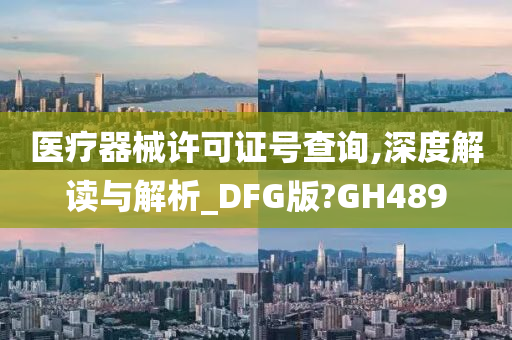 医疗器械许可证号查询,深度解读与解析_DFG版?GH489