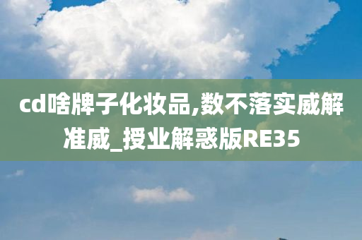 cd啥牌子化妆品,数不落实威解准威_授业解惑版RE35