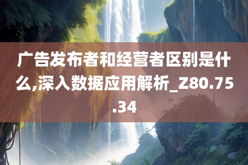 广告发布者和经营者区别是什么,深入数据应用解析_Z80.75.34