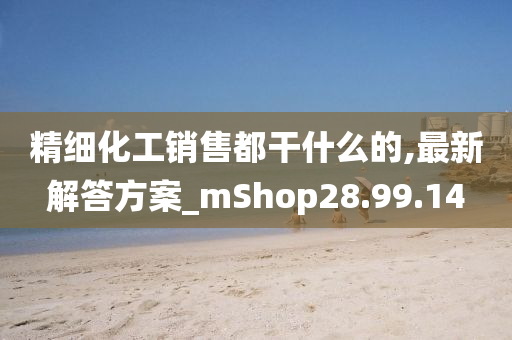 精细化工销售都干什么的,最新解答方案_mShop28.99.14