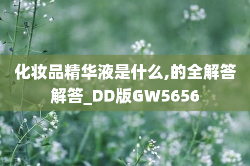 化妆品精华液是什么,的全解答解答_DD版GW5656