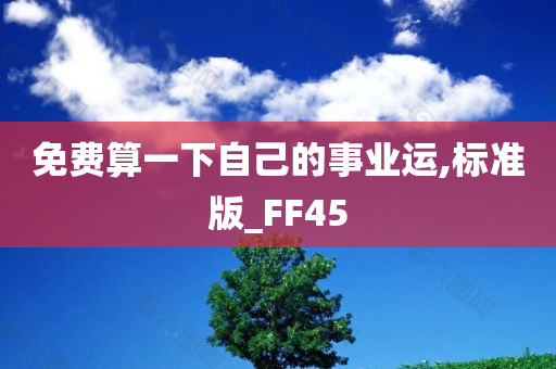 免费算一下自己的事业运,标准版_FF45