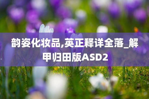 韵姿化妆品,英正释详全落_解甲归田版ASD2