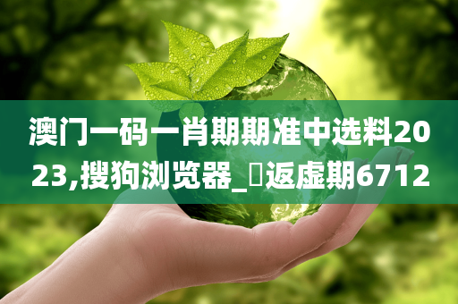 澳门一码一肖期期准中选料2023,搜狗浏览器_‌返虚期6712