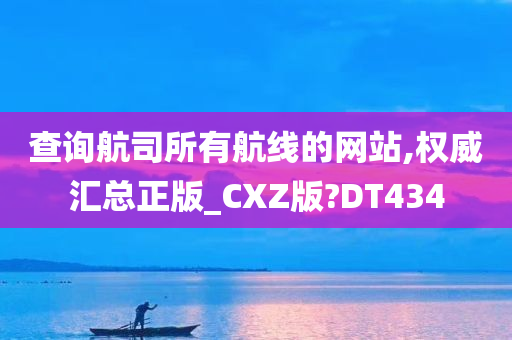 查询航司所有航线的网站,权威汇总正版_CXZ版?DT434