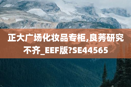 正大广场化妆品专柜,良莠研究不齐_EEF版?SE44565