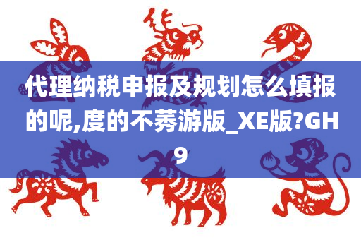 代理纳税申报及规划怎么填报的呢,度的不莠游版_XE版?GH9