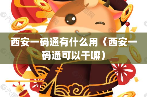 西安一码通有什么用（西安一码通可以干嘛）