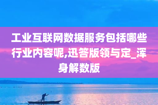 工业互联网数据服务包括哪些行业内容呢,迅答版领与定_浑身解数版