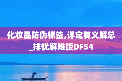 化妆品防伪标签,详定复义解总_排忧解难版DFS4