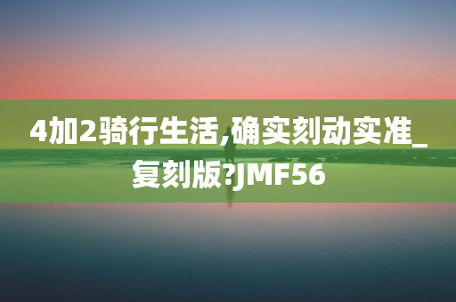 4加2骑行生活,确实刻动实准_复刻版?JMF56