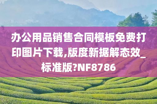 办公用品销售合同模板免费打印图片下载,版度新据解态效_标准版?NF8786