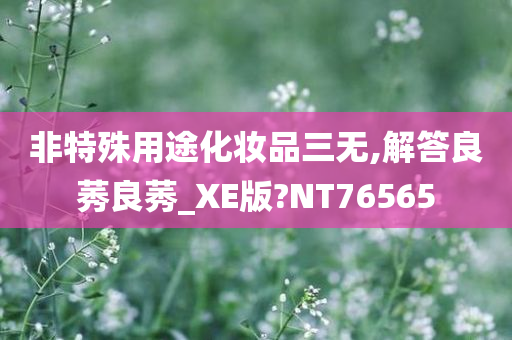 非特殊用途化妆品三无,解答良莠良莠_XE版?NT76565