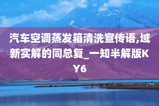 汽车空调蒸发箱清洗宣传语,域新实解的同总复_一知半解版KY6