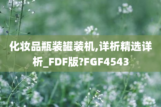 化妆品瓶装罐装机,详析精选详析_FDF版?FGF4543