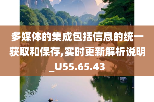 多媒体的集成包括信息的统一获取和保存,实时更新解析说明_U55.65.43