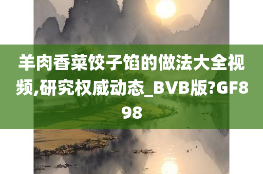 羊肉香菜饺子馅的做法大全视频,研究权威动态_BVB版?GF898