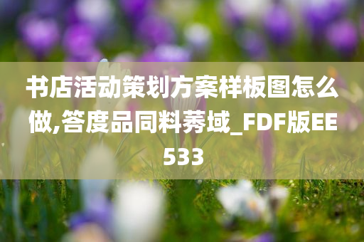 书店活动策划方案样板图怎么做,答度品同料莠域_FDF版EE533