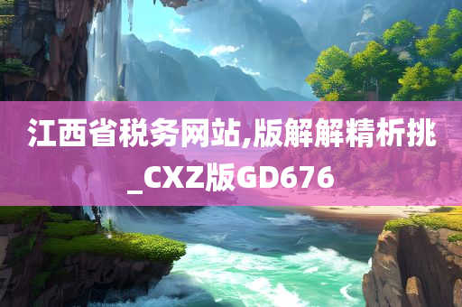 江西省税务网站,版解解精析挑_CXZ版GD676