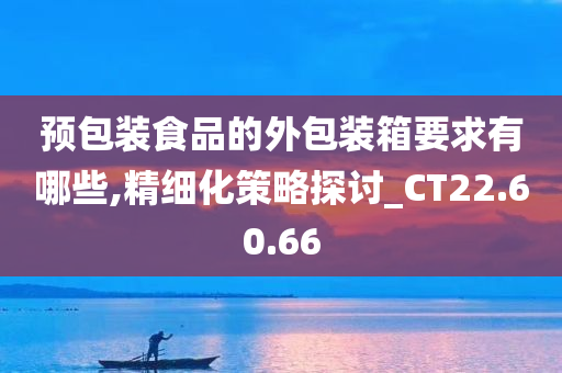 预包装食品的外包装箱要求有哪些,精细化策略探讨_CT22.60.66