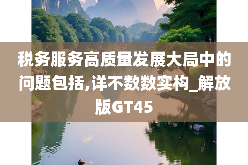 税务服务高质量发展大局中的问题包括,详不数数实构_解放版GT45