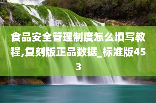 食品安全管理制度怎么填写教程,复刻版正品数据_标准版453