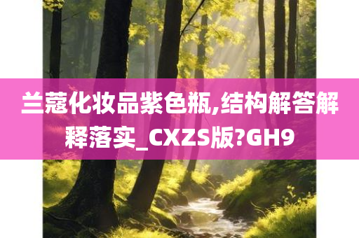 兰蔻化妆品紫色瓶,结构解答解释落实_CXZS版?GH9