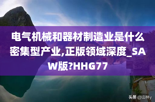 电气机械和器材制造业是什么密集型产业,正版领域深度_SAW版?HHG77