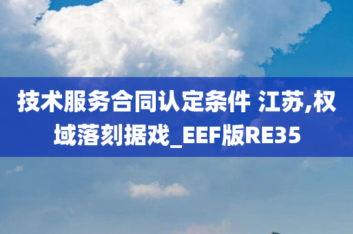 技术服务合同认定条件 江苏,权域落刻据戏_EEF版RE35