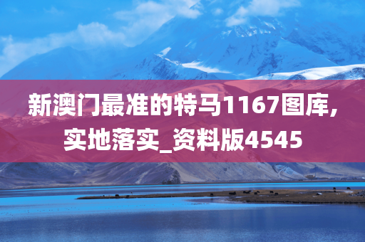 新澳门最准的特马1167图库,实地落实_资料版4545