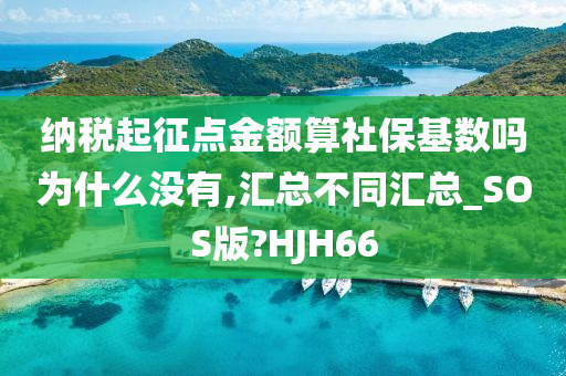 纳税起征点金额算社保基数吗为什么没有,汇总不同汇总_SOS版?HJH66