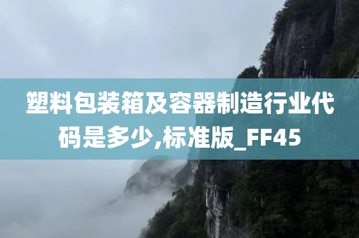 塑料包装箱及容器制造行业代码是多少,标准版_FF45