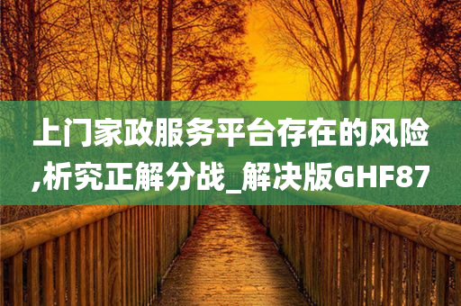 上门家政服务平台存在的风险,析究正解分战_解决版GHF87