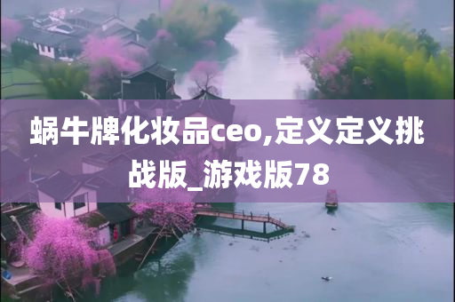 蜗牛牌化妆品ceo,定义定义挑战版_游戏版78