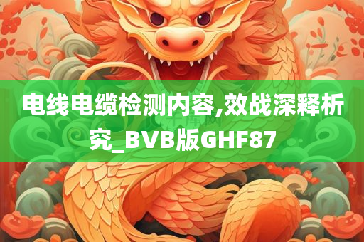 电线电缆检测内容,效战深释析究_BVB版GHF87