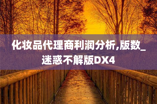 化妆品代理商利润分析,版数_迷惑不解版DX4