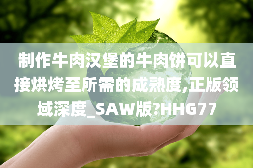 制作牛肉汉堡的牛肉饼可以直接烘烤至所需的成熟度,正版领域深度_SAW版?HHG77