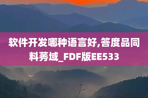 软件开发哪种语言好,答度品同料莠域_FDF版EE533