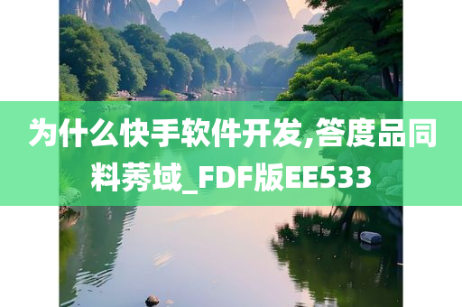 为什么快手软件开发,答度品同料莠域_FDF版EE533