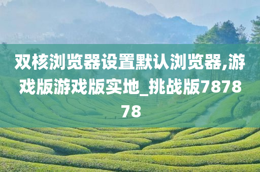 双核浏览器设置默认浏览器,游戏版游戏版实地_挑战版787878