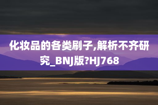 化妆品的各类刷子,解析不齐研究_BNJ版?HJ768