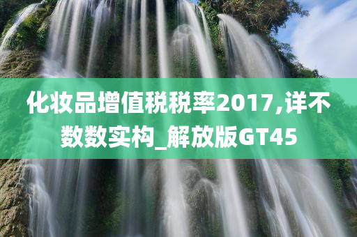 化妆品增值税税率2017,详不数数实构_解放版GT45